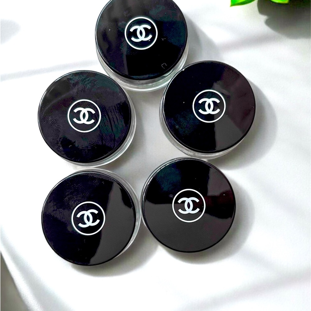 COPY - COPY - CHANEL Elegant Black and White Cosmetic Containers